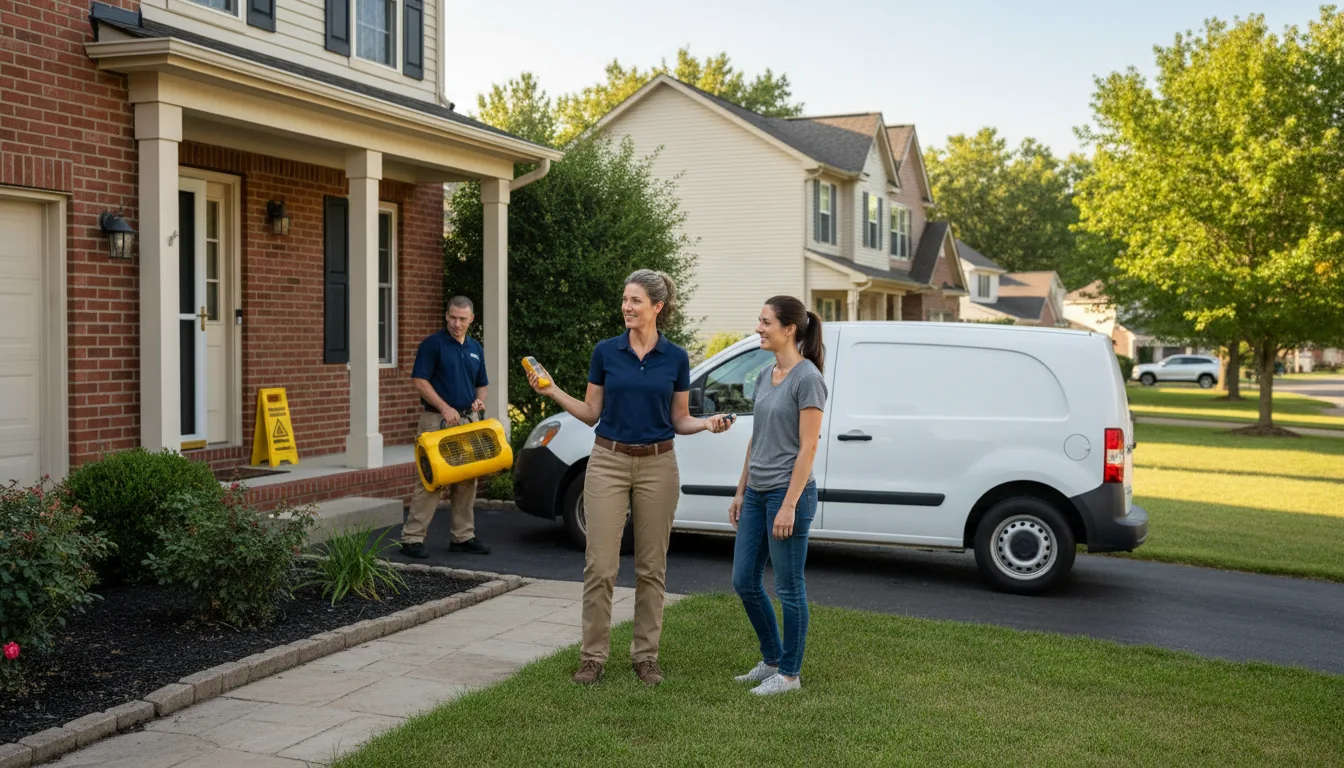 Residential water damage restoration in Taylorville, IL